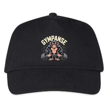 Gymchimp Krafttraining Motiv - Kinder Basecap - Schwarz - Vorne