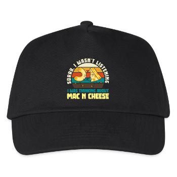 Mac and Cheese Amour Couple Rétro - Casquette de baseball Enfant - noir - Devant
