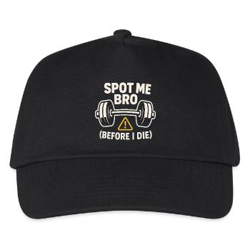 Drôle de développé couché Meme Spot Me Bro Powerlifting - Casquette de baseball Enfant - noir - Devant