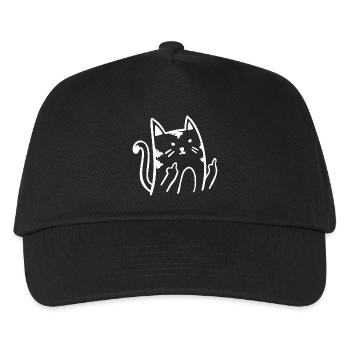 Funny Cat Cat Middle Finger Stinky Finger - Kids’ Baseball Cap - black - Front