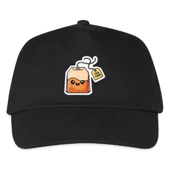 Kawaii Tea Bags Tea Time - Kids’ Baseball Cap - black - Front