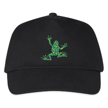 Grenouille pointue faite de cercles colorés - Casquette de baseball Enfant - noir - Devant