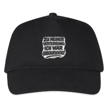 In My Defense – Graffiti Typo Design - Kids’ Baseball Cap - black - Front