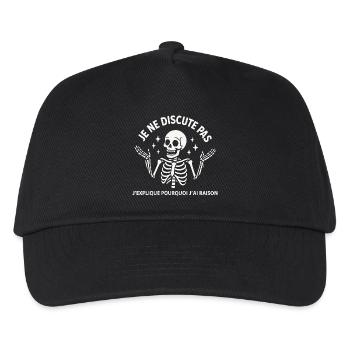 I don't argue, I explain why I'm right - Kids’ Baseball Cap - black - Front