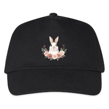 Kaninchen - Kinder Basecap - Schwarz - Vorne