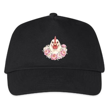Poulet blanc - Casquette de baseball Enfant - noir - Devant