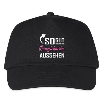 So gut kann nur eine Bauzeichnerin aussehen - Kinder Basecap - Schwarz - Vorne