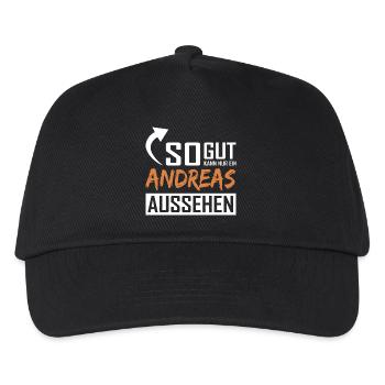 So gut kann nur ein Andreas aussehen - Kinder Basecap - Schwarz - Vorne