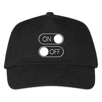 Toggle Graphic On Off Switch - Kids’ Baseball Cap - black - Front