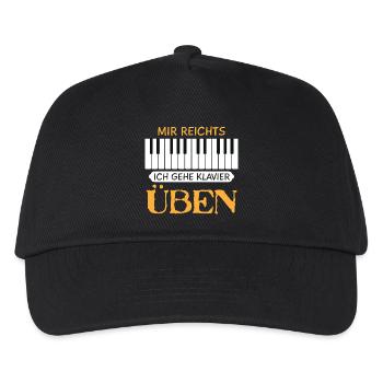 Playing the piano to the right Piano player Pianist - Kids’ Baseball Cap - black - Front