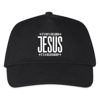 Jesus: Es ist eine Beziehung, keine Religion - Kinder Basecap - Schwarz - Vorne