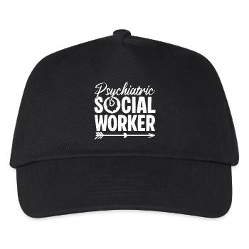 Social Worker Quote Psychiatric Social Work - Kinder Basecap - Schwarz - Vorne
