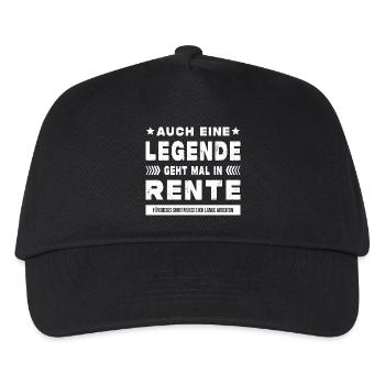 Rentner Ruhestand Geschenkidee - Kinder Basecap - Schwarz - Vorne