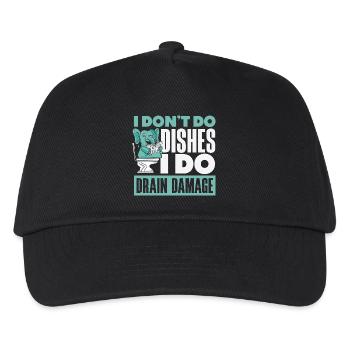Maître du bouchon des toilettes Drôle - Casquette de baseball Enfant - noir - Devant