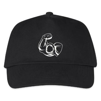 Empreintes puissantes des biceps - Casquette de baseball Enfant - noir - Devant