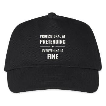 Pretending Everything Is Fine - Kids’ Baseball Cap - black - Front