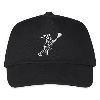 Frauen Lacrosse - Kinder Basecap - Schwarz - Vorne