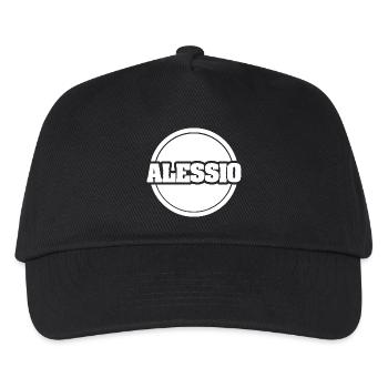 Vorname Alessio - Kinder Basecap - Schwarz - Vorne