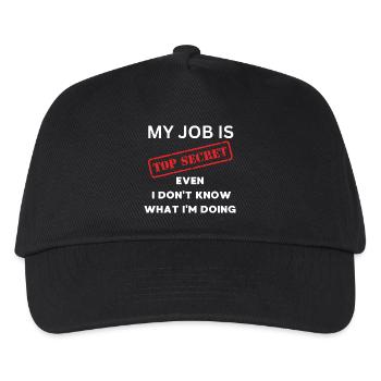 Job secret : Je ne sais pas ce que je fais - Casquette de baseball Enfant - noir - Devant