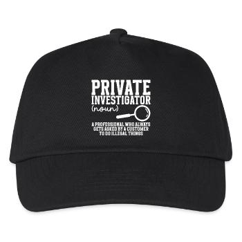 Privatdetektiv-Kostümbeobachtung Privatdetektiv - Kinder Basecap - Schwarz - Vorne