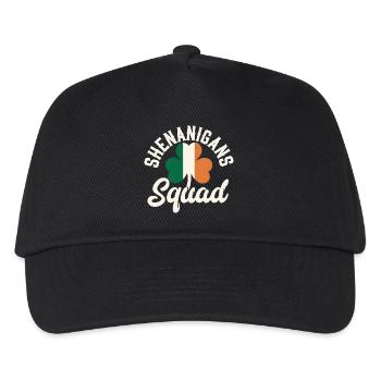 Irish Shenanigans Squad Shamrock Design - Kids’ Baseball Cap - black - Front