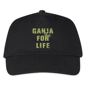 Du ganja à vie - Casquette de baseball Enfant - noir - Devant