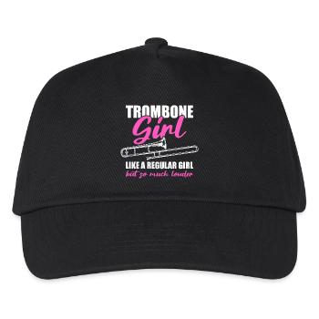 Trombone Girl Trombone Player Trombonist - Kids’ Baseball Cap - black - Front