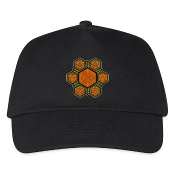 Festival de Psytrance Yoga Méditation Mandala Hexagon - Casquette de baseball Enfant - noir - Devant