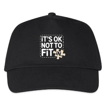 It's Ok Not To Fit In Individuality Motivation - Kids’ Baseball Cap - black - Front