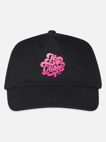 Je t'aime - Ich liebe Dich - Valentinstag - Kinder Basecap - Schwarz