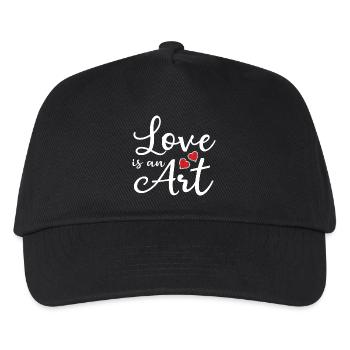 Love is Art – Art of the Heart - Kids’ Baseball Cap - black - Front