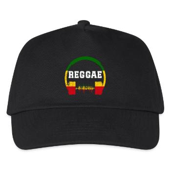 Reggae Headphones Wave Design - Kids’ Baseball Cap - black - Front