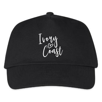 Ivory Coast Heart Women's Love Ivory Coast - Kids’ Baseball Cap - black - Front