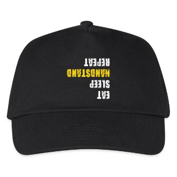 Eat Sleep Handstand Repeat Gymnastics - Kids’ Baseball Cap - black - Front