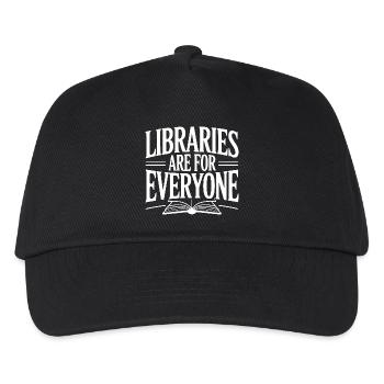 Bibliotheken sind für alle da - Kinder Basecap - Schwarz - Vorne