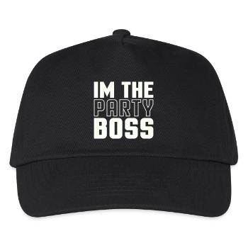 Ich bin der Party Chef - Kinder Basecap - Schwarz - Vorne