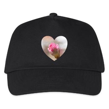 Spring love a pink blossom heart - Kids’ Baseball Cap - black - Front