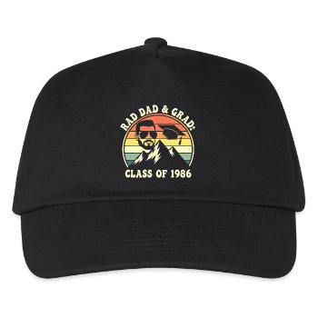 Rad Dad Grad Class of 1986 Retro - Kinder Basecap - Schwarz - Vorne