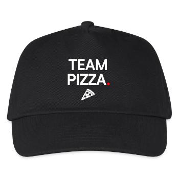 TEAM PIZZA | Gourmet-Humor - Kinder Basecap - Schwarz - Vorne