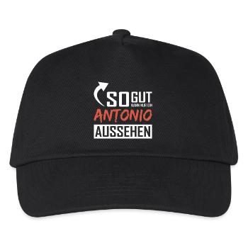 So gut kann nur ein Antonio aussehen - Kinder Basecap - Schwarz - Vorne