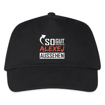 So gut kann nur ein Alexej aussehen - Kinder Basecap - Schwarz - Vorne