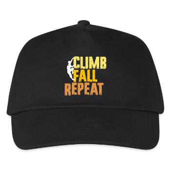 Indoor Climbing Indoor Climbing Climb Fall Repeat - Kids’ Baseball Cap - black - Front