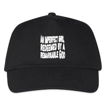 AN IMPERFECT GIRL REDEEMED BY A REMARKABLE GOD - Kids’ Baseball Cap - black - Front
