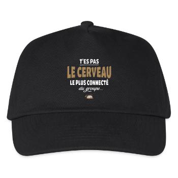 T’es pas le cerveau le plus connecté du groupe - Casquette de baseball Enfant - noir - Devant