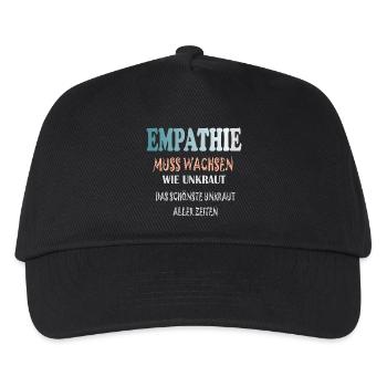 Empathie Muss Wachsen wie Unkraut - Kinder Basecap - Schwarz - Vorne
