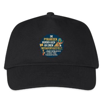 Pyramiden Freitag Feierabend Spruch - Kinder Basecap - Schwarz - Vorne