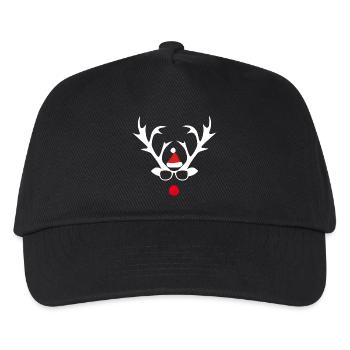 Rudolph Brillenrentier Santa - Kinder Basecap - Schwarz - Vorne