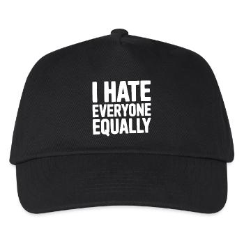 Je déteste tout le monde de la même façon - Casquette de baseball Enfant - noir - Devant