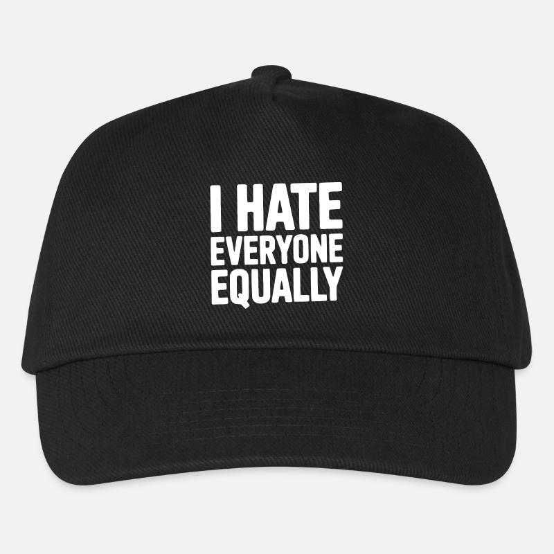 I Hate Everyone Equally - Kids’ Baseball Cap - black