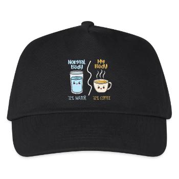 Coffee vs water 72% - Kids’ Baseball Cap - black - Front